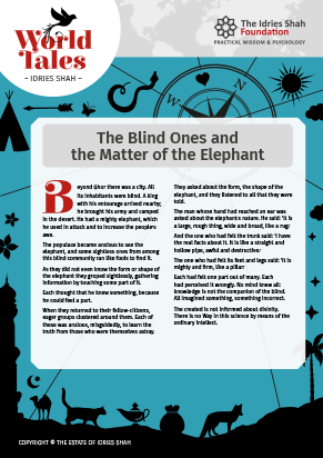 The Blind Ones and the Matter of the Elephant from World Tales