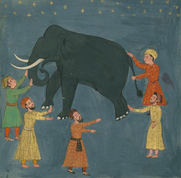 Elephant and men