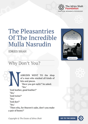 Why Don’t You from The Pleasantries of the Incredible Mulla Nasrudin