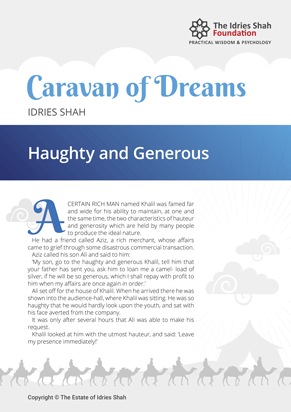 Haughty and Generous from Caravan of Dreams
