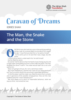 The Man, the Snake and the Stone from Caravan of Dreams
