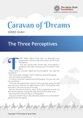 The Three Perceptives from Caravan of Dreams