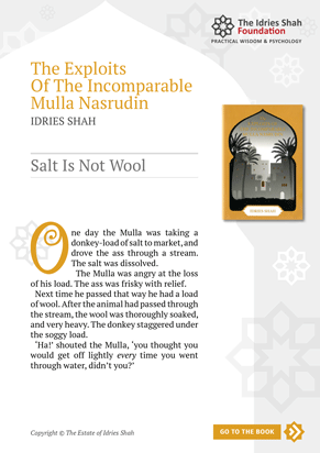 Salt Is Not Wool from The Exploits of the Incomparable Mulla Nasrudin