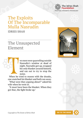 The Unsuspected Element from The Exploits of the Incomparable Mulla Nasrudin