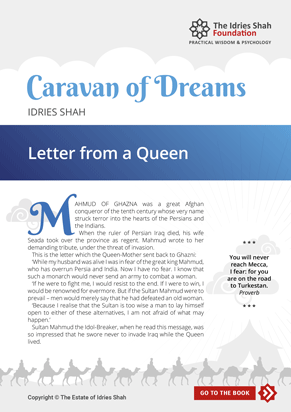 Letter from a Queen from Caravan of Dreams