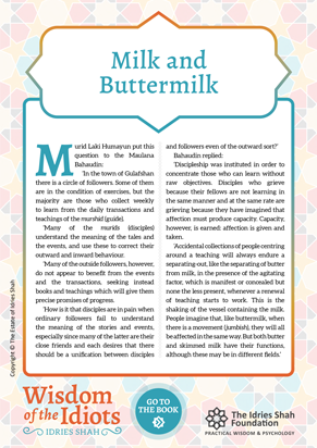 Milk and Buttermilk from Wisdom of the Idiots