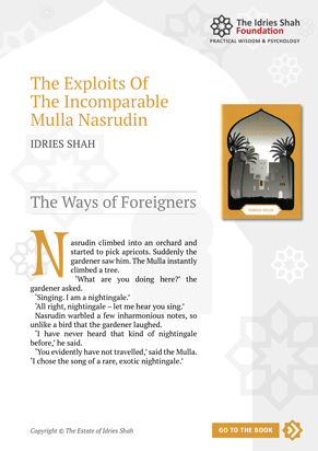 The Ways of Foreigners from The Exploits of the Incomparable Mulla Nasrudin