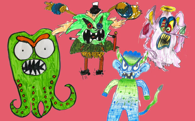 The Horrible Dib Dib Halloween Drawing Competition Winners