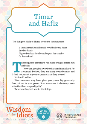 Timur and Hafiz from Wisdom of the Idiots