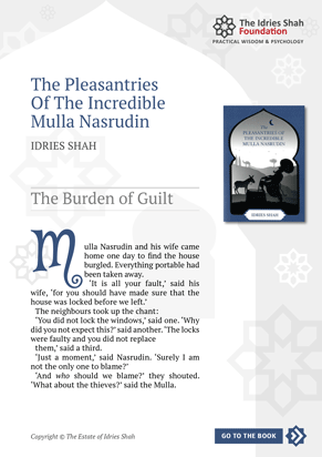 The Burden of Guilt from The Pleasantries of the Incredible Mulla Nasrudin