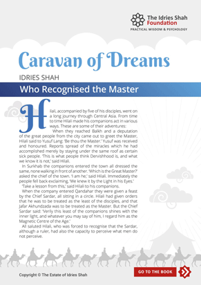 Who Recognised the Master from Caravan of Dreams