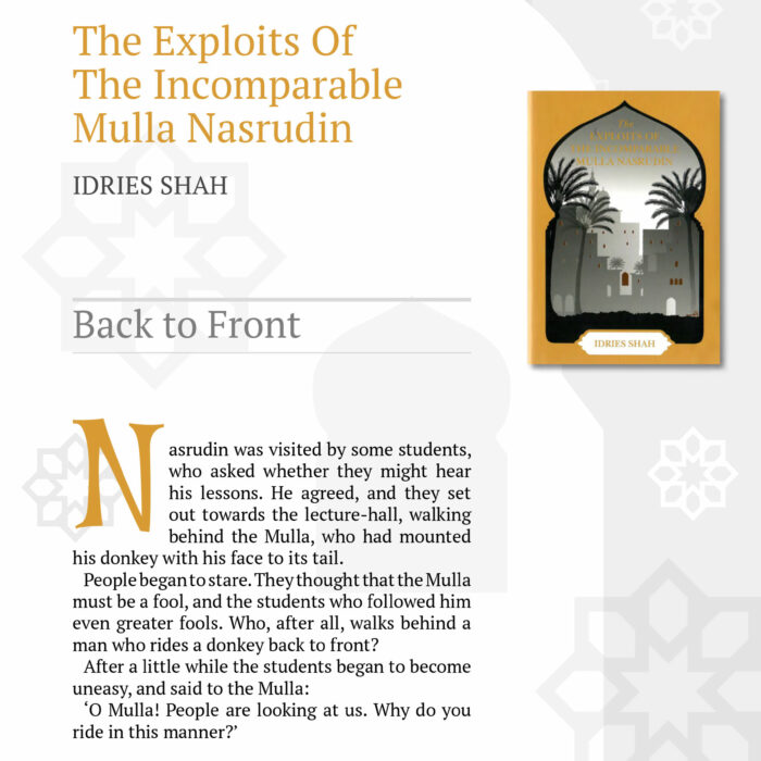 Back to Front from The Exploits of the Incomparable Mulla Nasrudin