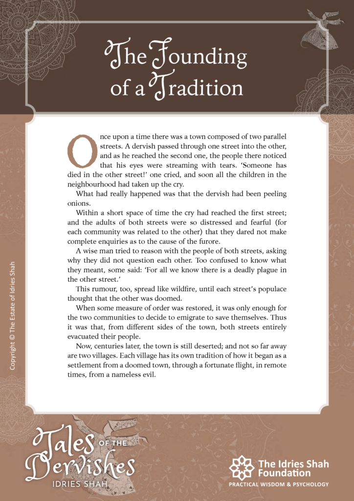 The Founding of a Tradition from Tales of the Dervishes