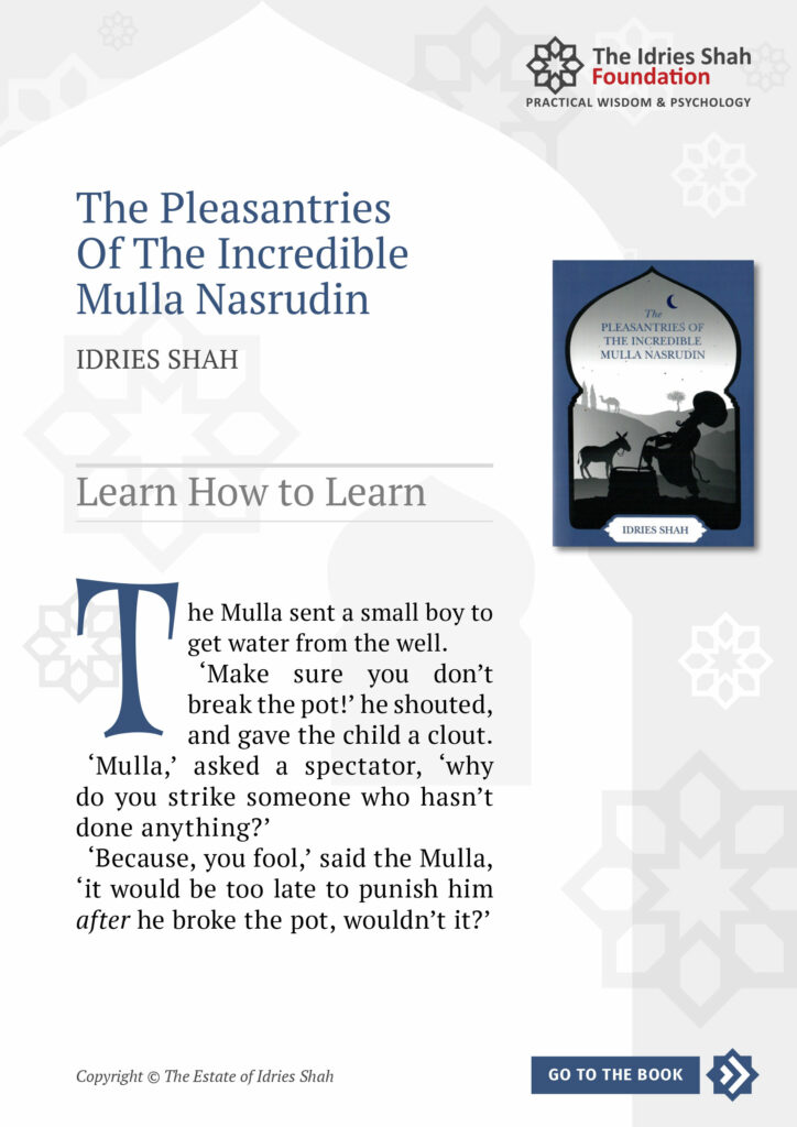 Learn How to Learn from The Pleasantries of the Incredible Mulla Nasrudin