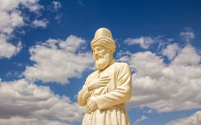 Statue of Jalaluddin Rumi in Ankara, Turkey