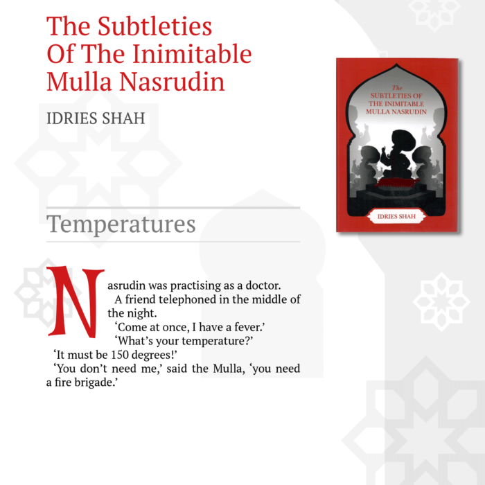 Temperatures from The Subtleties of the Inimitable Mulla Nasrudin