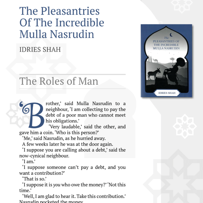 The Roles of Man from The Pleasantries of the Incredible Mulla Nasrudin