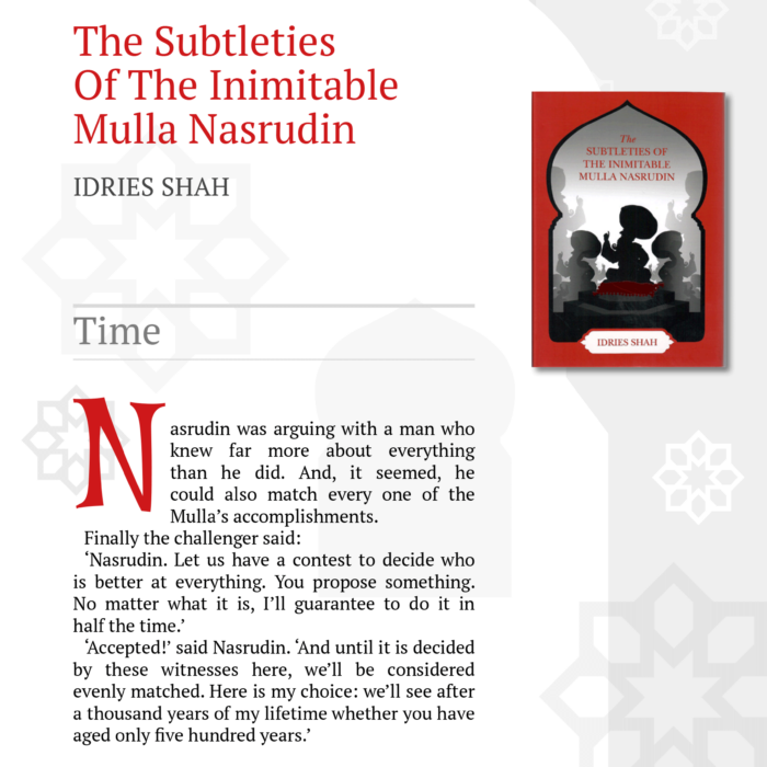 Time from The Subtleties of the Inimitable Mulla Nasrudin