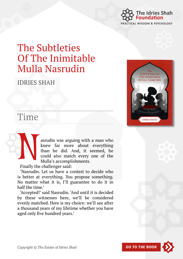 Time from The Subtleties of the Inimitable Mulla Nasrudin