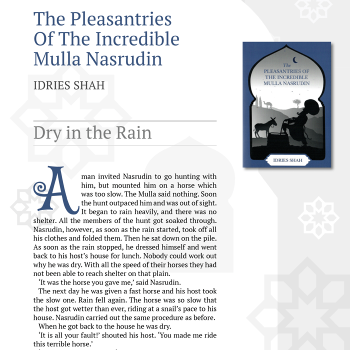 Dry in the Rain from The Pleasantries of the Incredible Mulla Nasrudin