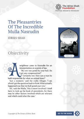 Objectivity from The Pleasantries of the Incredible Mulla Nasrudin