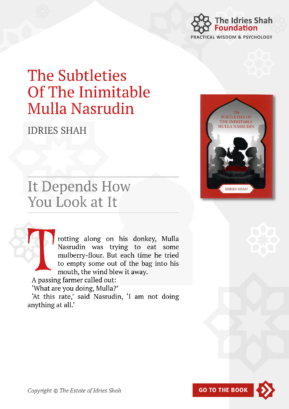 It Depends How You Look at It from The Subtleties of the Inimitable Mulla Nasrudin