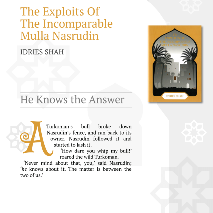 He Knows the Answer from The Exploits of the Incomparable Mulla Nasrudin